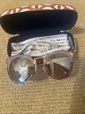 Stella & Dot Stylish Women’s Sunglasses - Light Purple Frame with Silver Accents